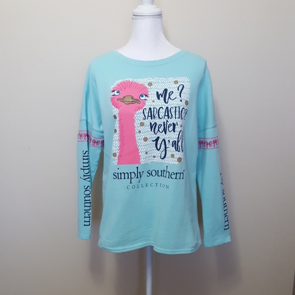 Simply Southern Tops - Simply Southern Me Sarcastic? Mint Sweatshirt